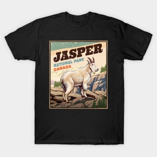 Jasper National Park Vintage Look Goat T-Shirt